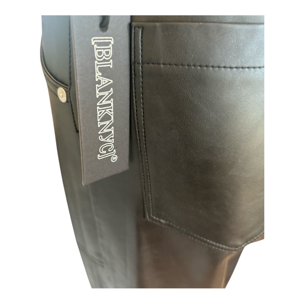 BLANKNYC Baxter Faux Leather Pants Black – Size 28 (NWT • High-Rise Leg) - Picture 4 of 5